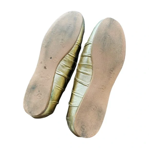 Prada Metallic Gold Flats - Picture 6 of 8